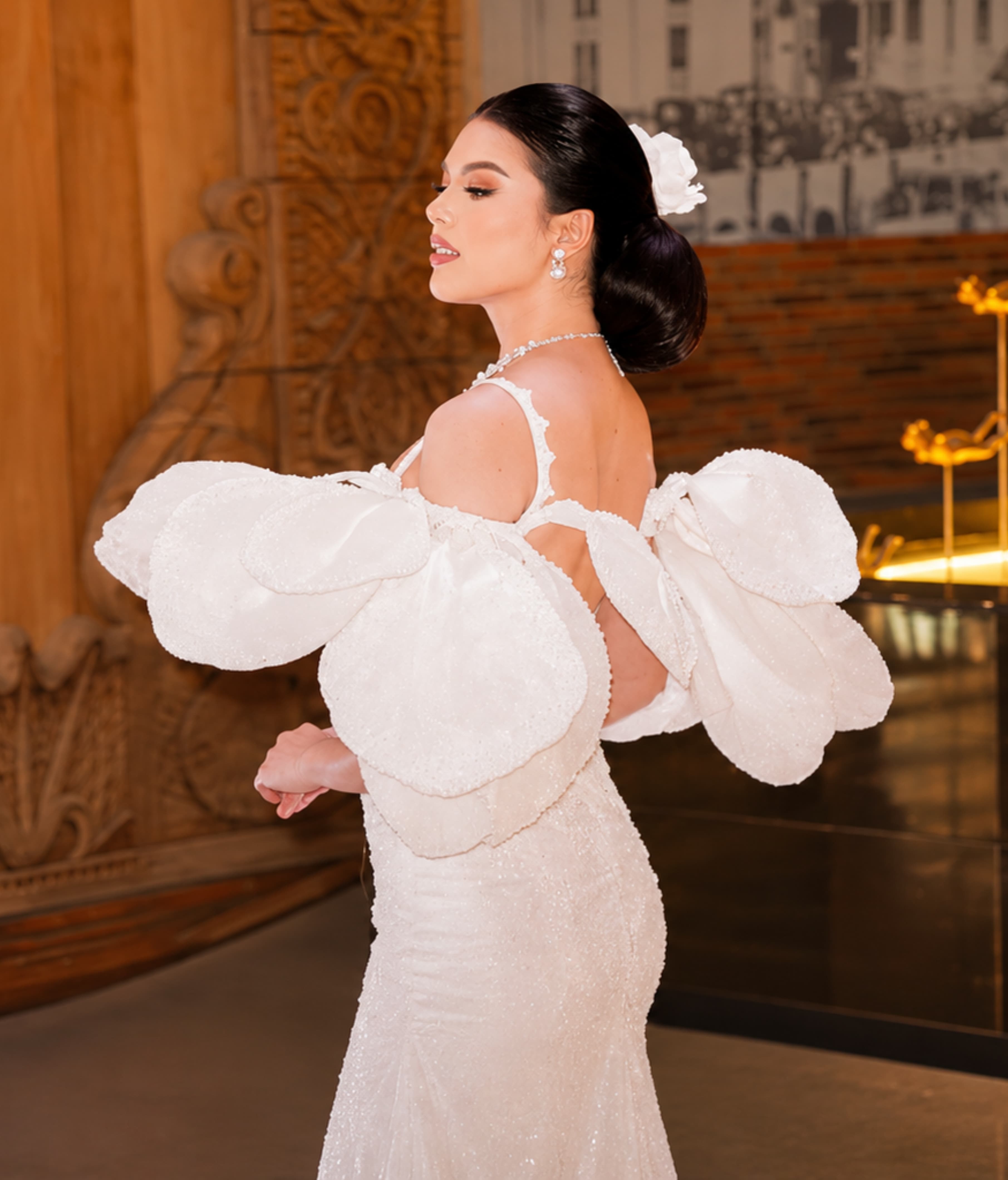 Filipiniana gown detail